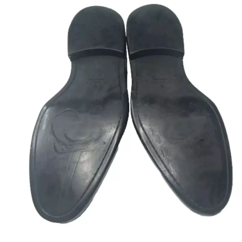Gucci Men's Shoes Size 8.5 D Penny Loafers Black Leather Vintage